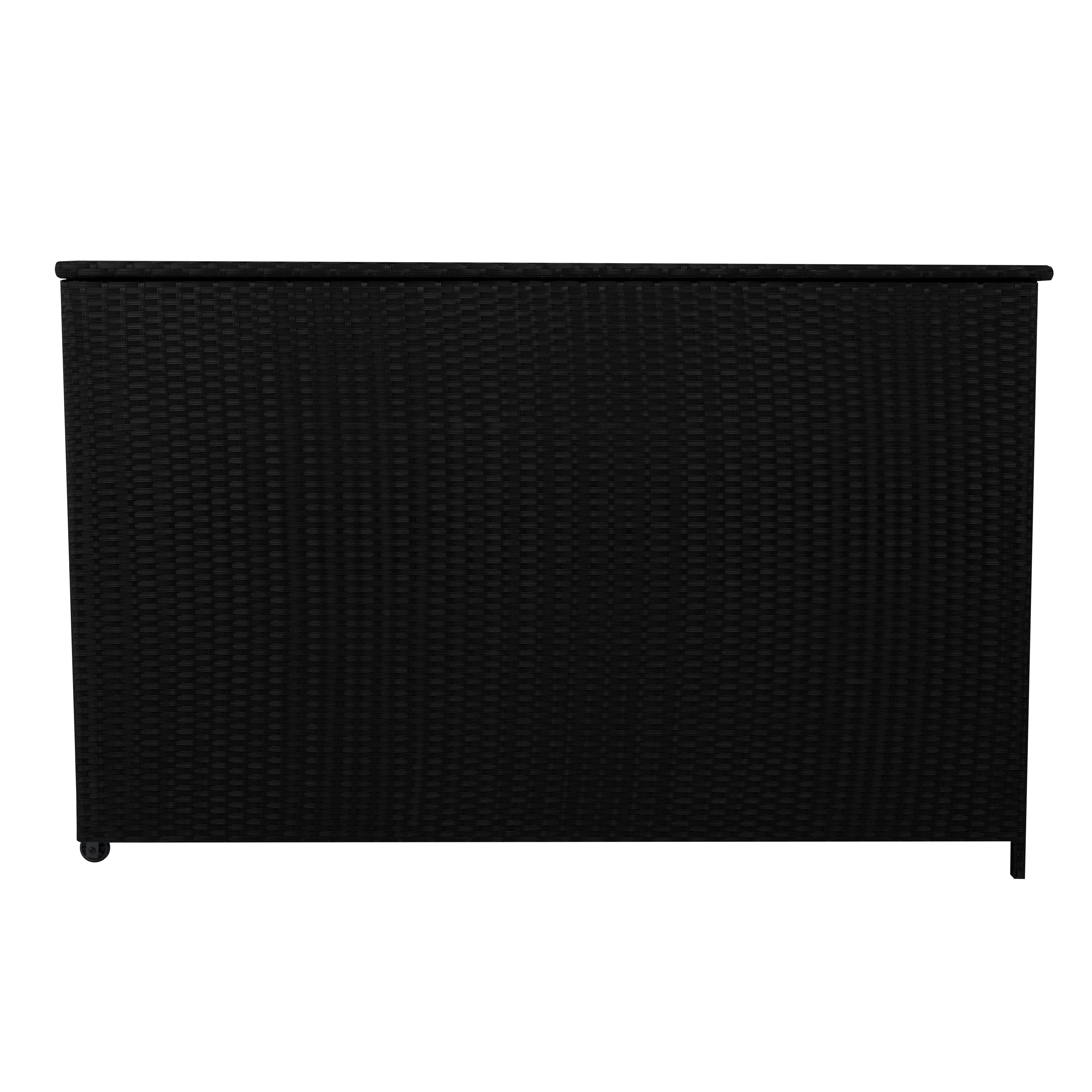 Q-Rax Mobili da Esterno Box Rattan 996L Nero con Ruote