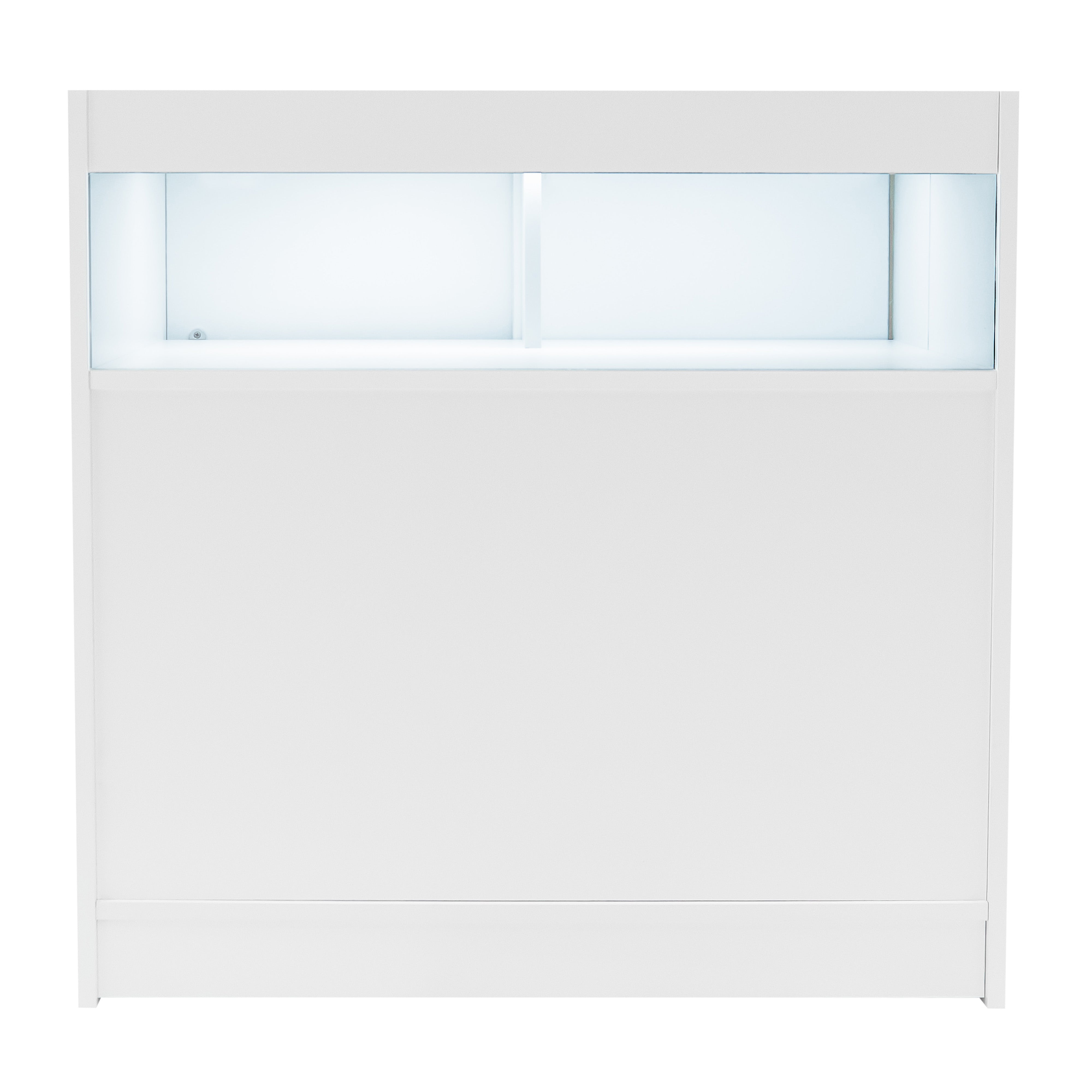 Q-Rax Iris set banconi LED B900x2+CM60 bianco vetro