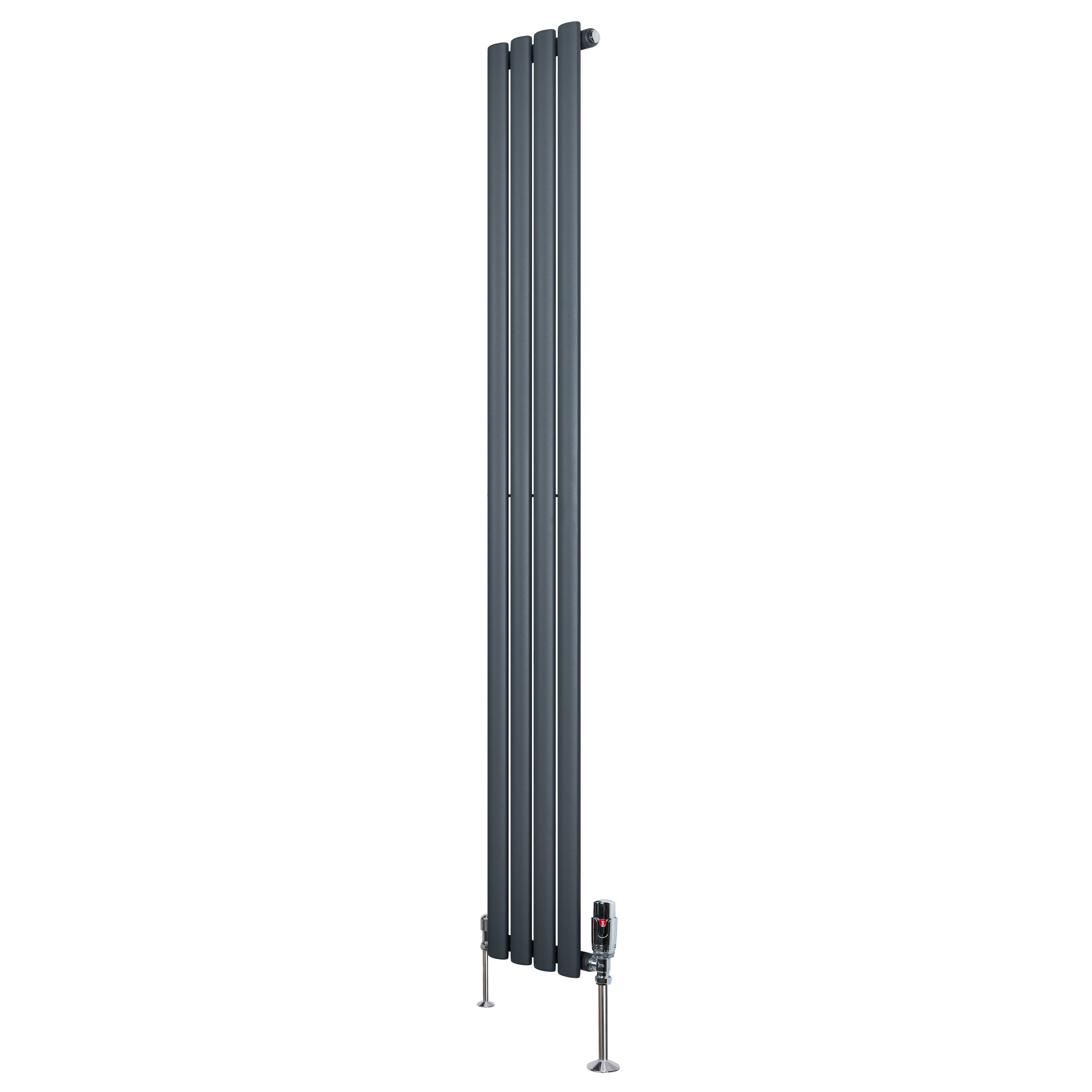 Q-Rax Radiatori Tradizionali 1800x240 Radiatore Antracite Valvole