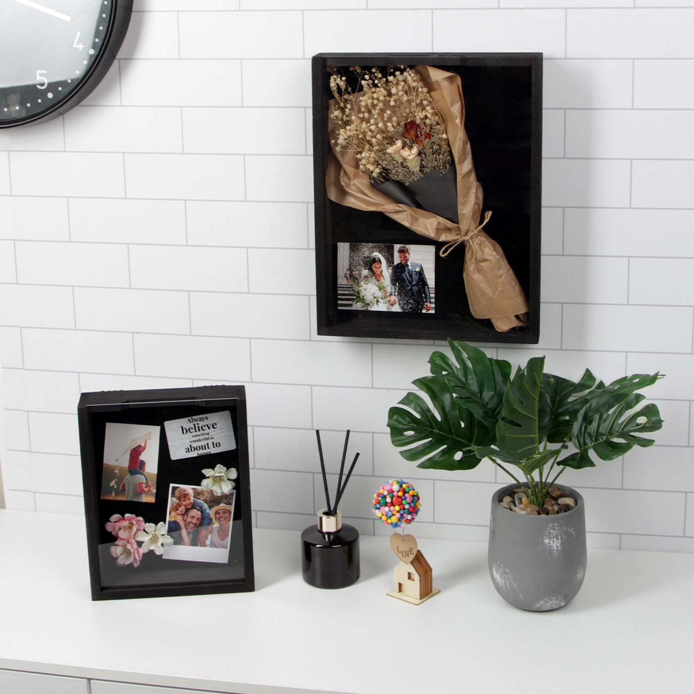 Jackcube Design Display Teca Legno Nera 14x11 Pollici Vetro