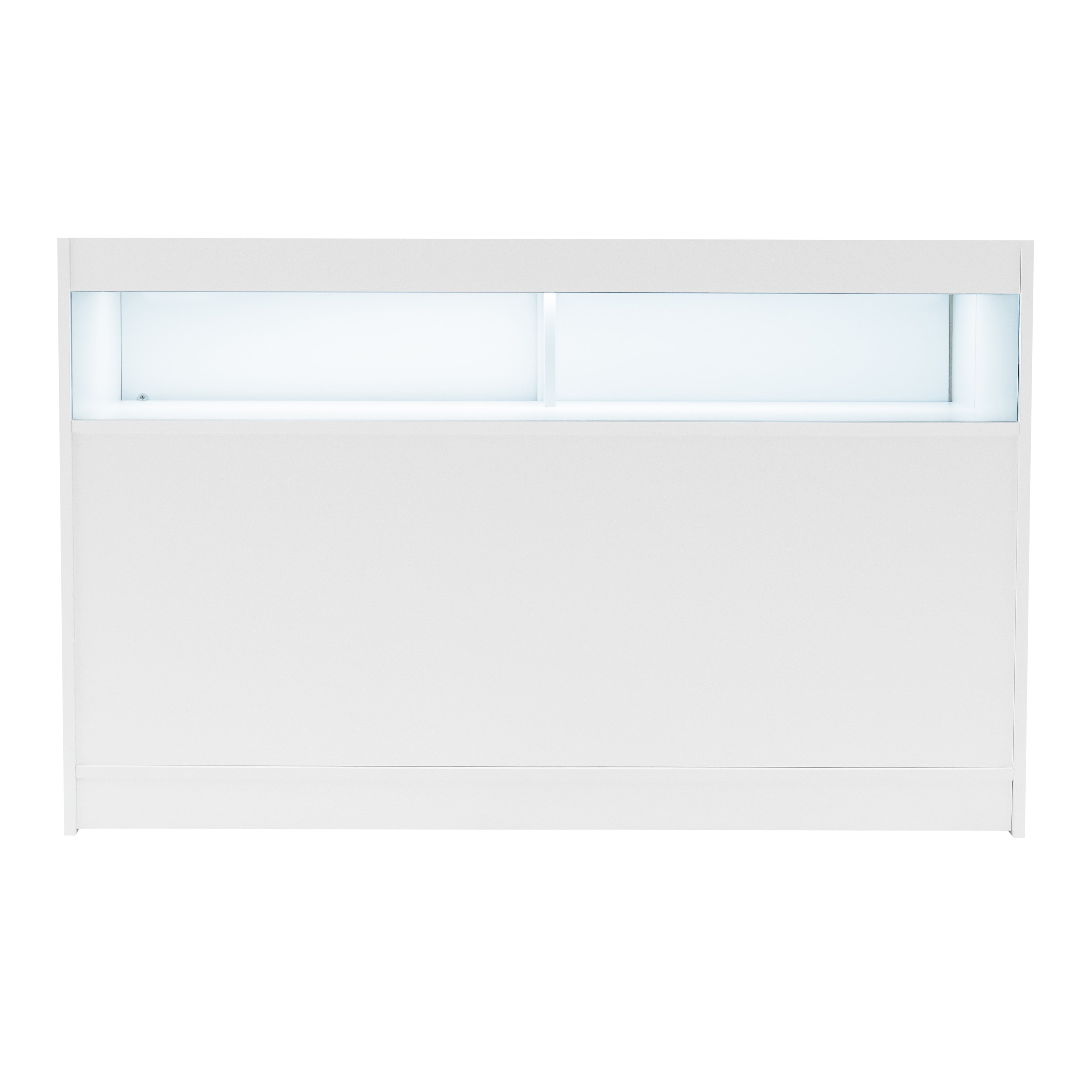Q-Rax Iris Set Banconi B1500 x2 Angolo CM60 Vetrina LED Bianca