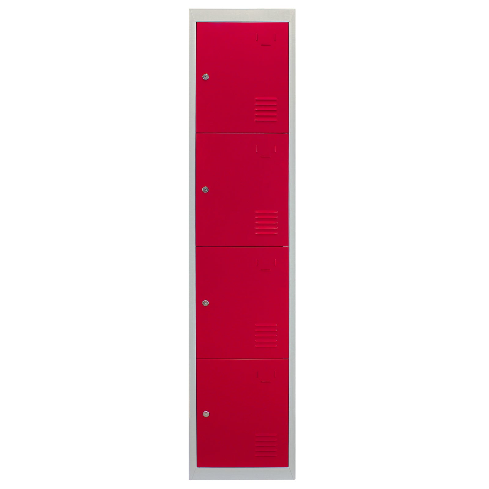 Q-Rax Strumenti da Banco 3 Armadietti 4 Porte Rosse 180 cm acciaio