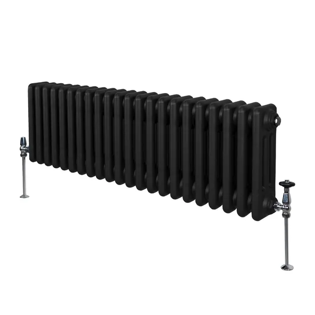 Q-Rax Radiatori Tradizionali 300x1012 Termosifone Nero 3 Colonne