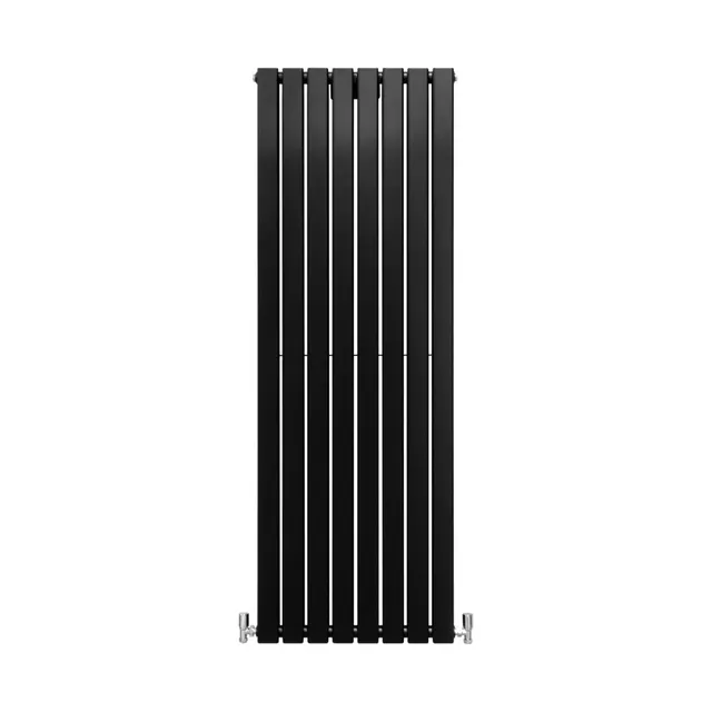 Q-Rax Radiatore Piatti Nero Opaco 160x56cm Doppio Strato