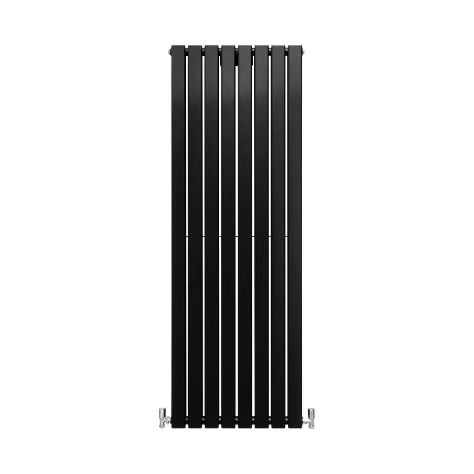 Q-Rax Radiatore Piatti Nero Opaco 160x56cm Doppio Strato