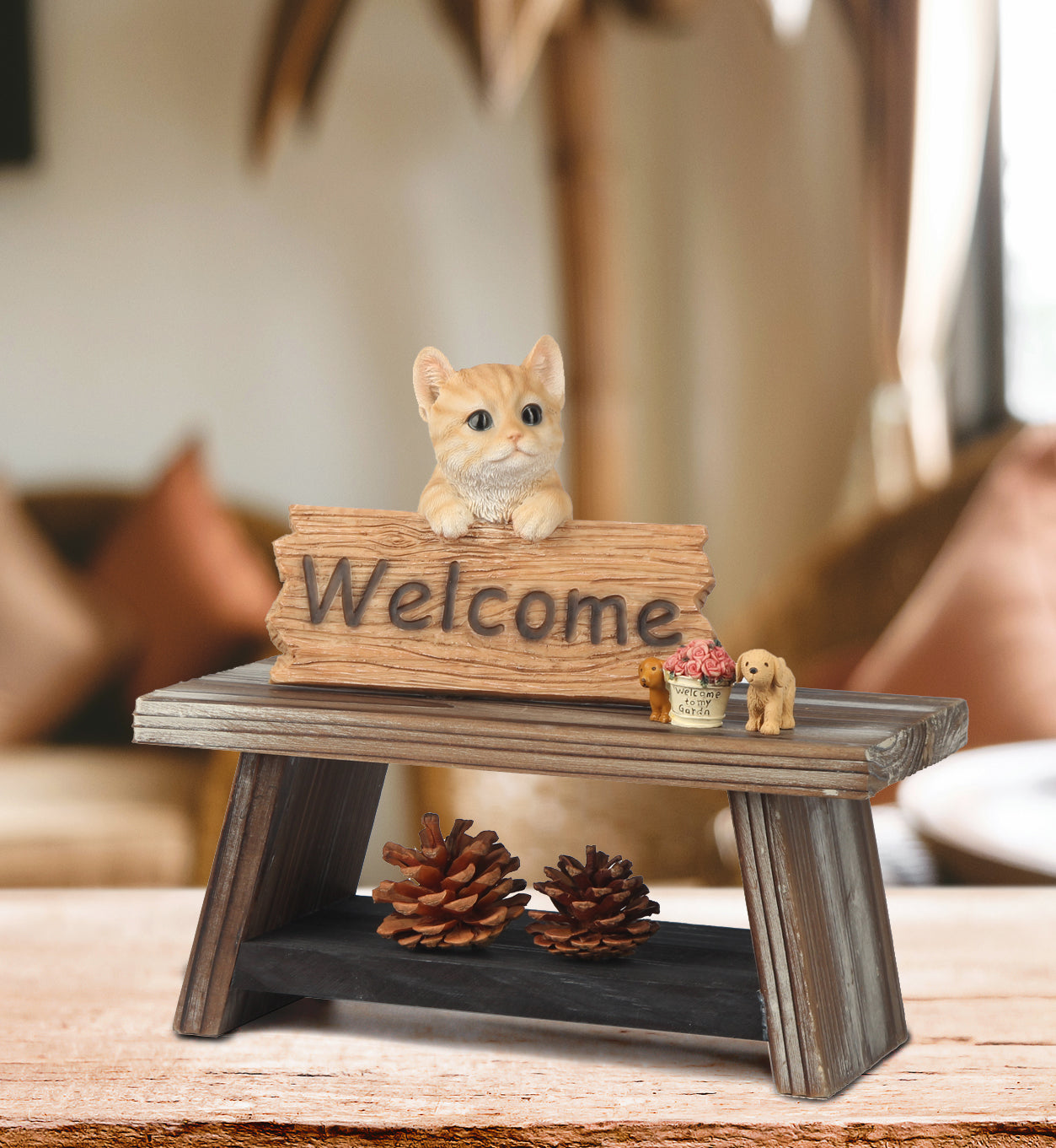 Jackcube Design Display alzata legno 2 piani rustica