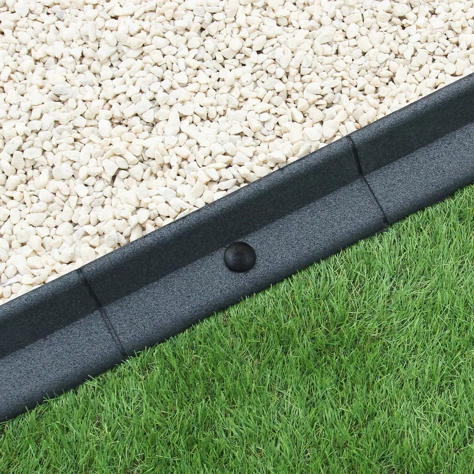 Q-Rax Bordura Giardino Flessibile Grigia 1,2m 4 Pezzi