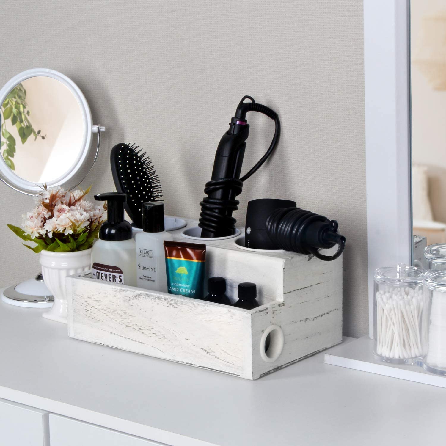 Jackcube Design Bathroom portaphon legno bianco 4 scomparti