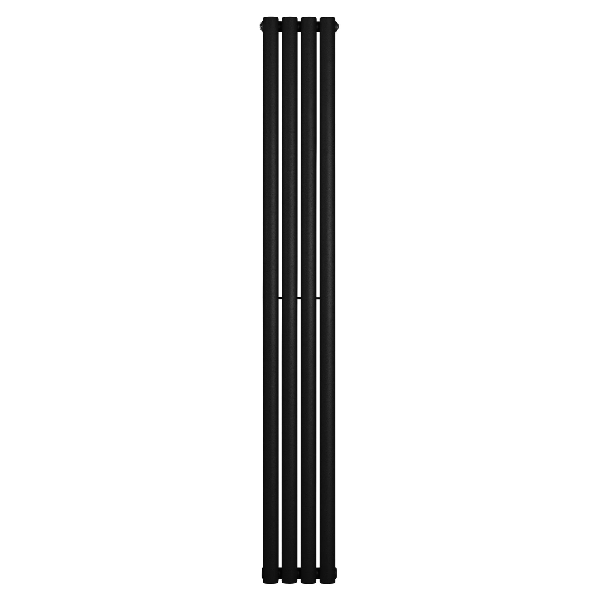 Q-Rax Radiatore Verticale Nero 1800x240 mm Colonna Ovale