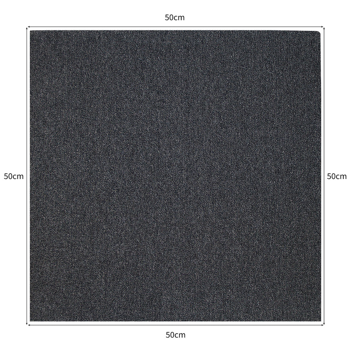 Q-Rax 40 Mattonelle Moquette 10mq Nero Rosso 50x50