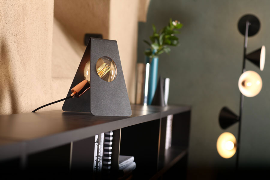 Officinanove Clip lampada da tavolo in acciaio