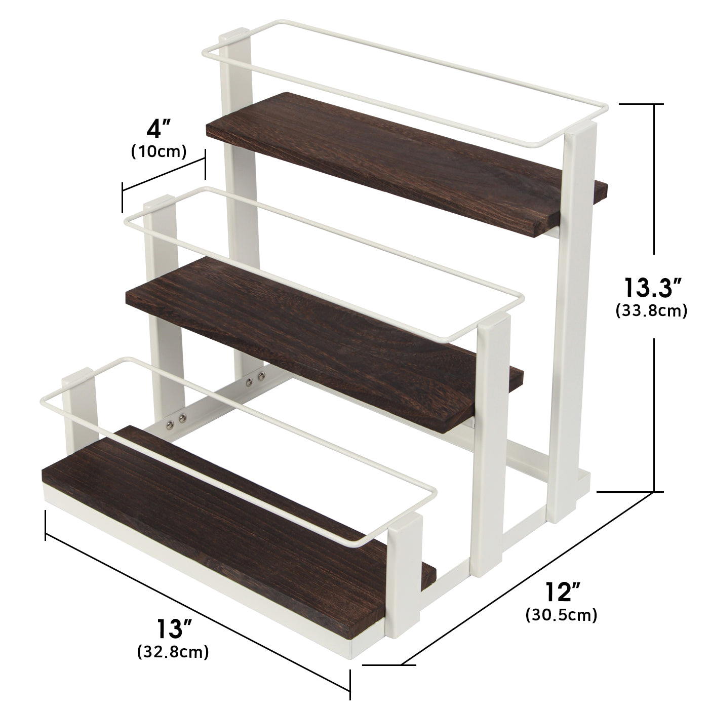 Jackcube Kitchen Portabottiglie 3 Ripiani Bianco 12 Bottiglie