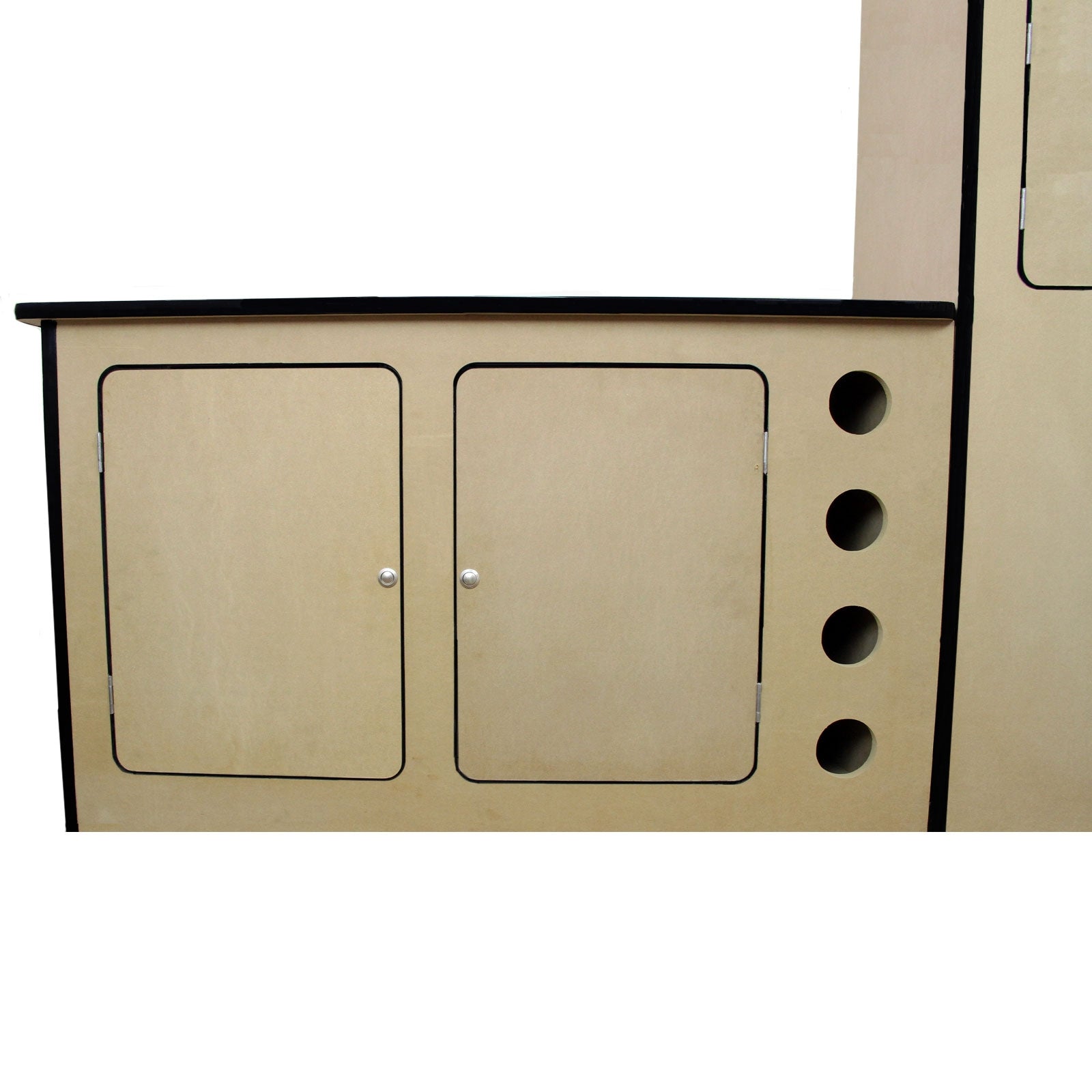 Q-Rax Accessori Cucina Camper MDF Moquette Grigio Argento
