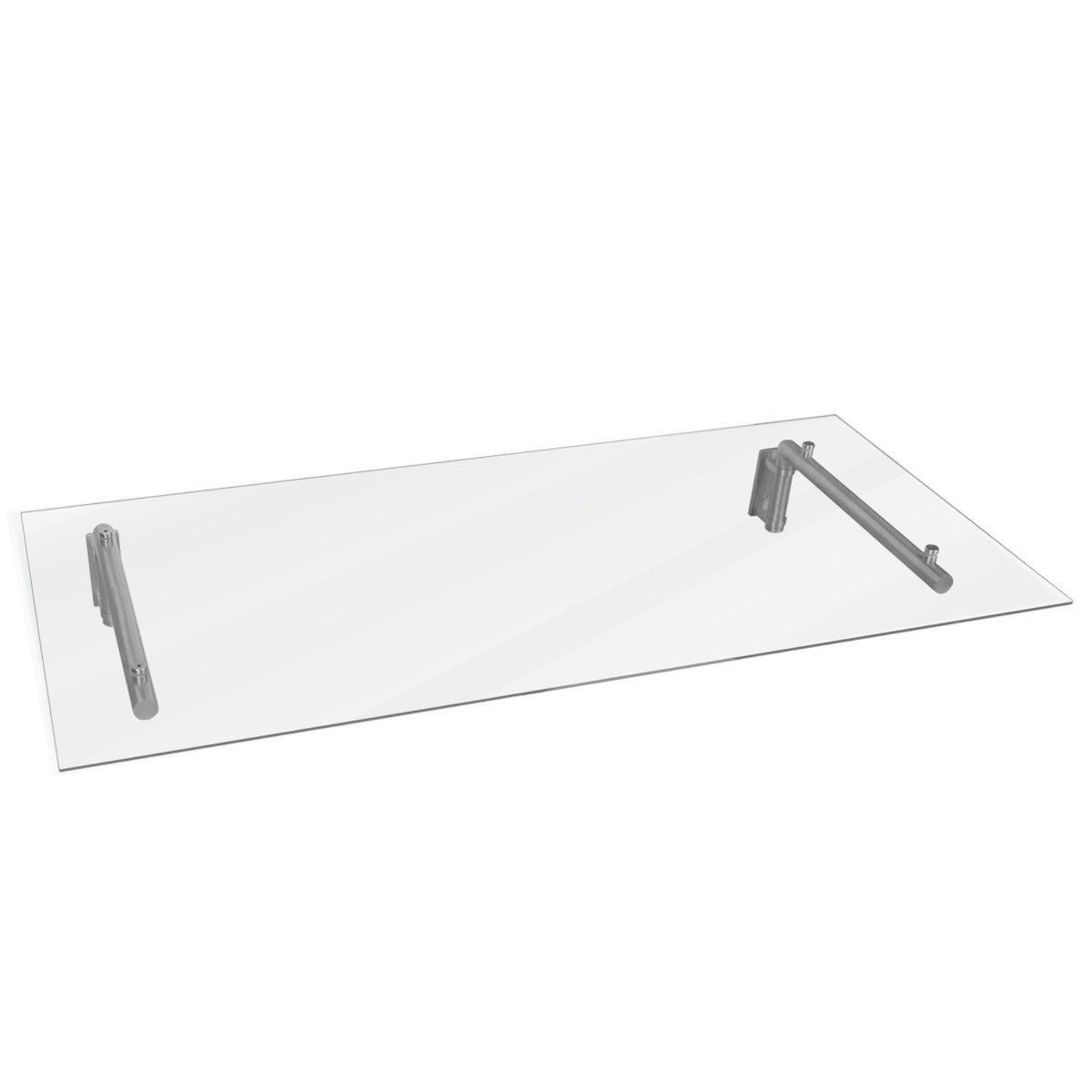 Q-Rax Deposito all'Aperto Pensilina Vetro 120x80 cm Inox 8 mm