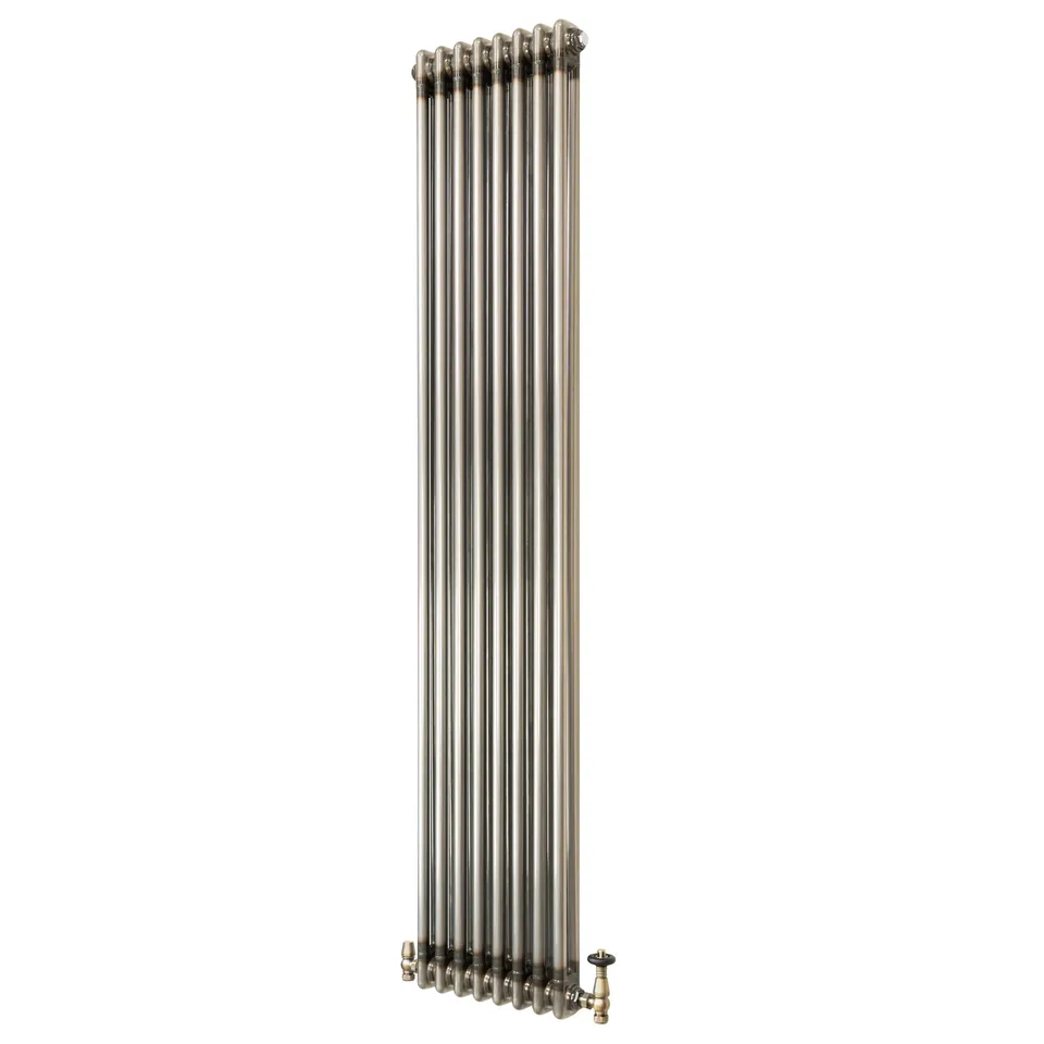 Q-Rax Radiatori Radiatore 2 colonne 1800x380 metallo grezzo valvole