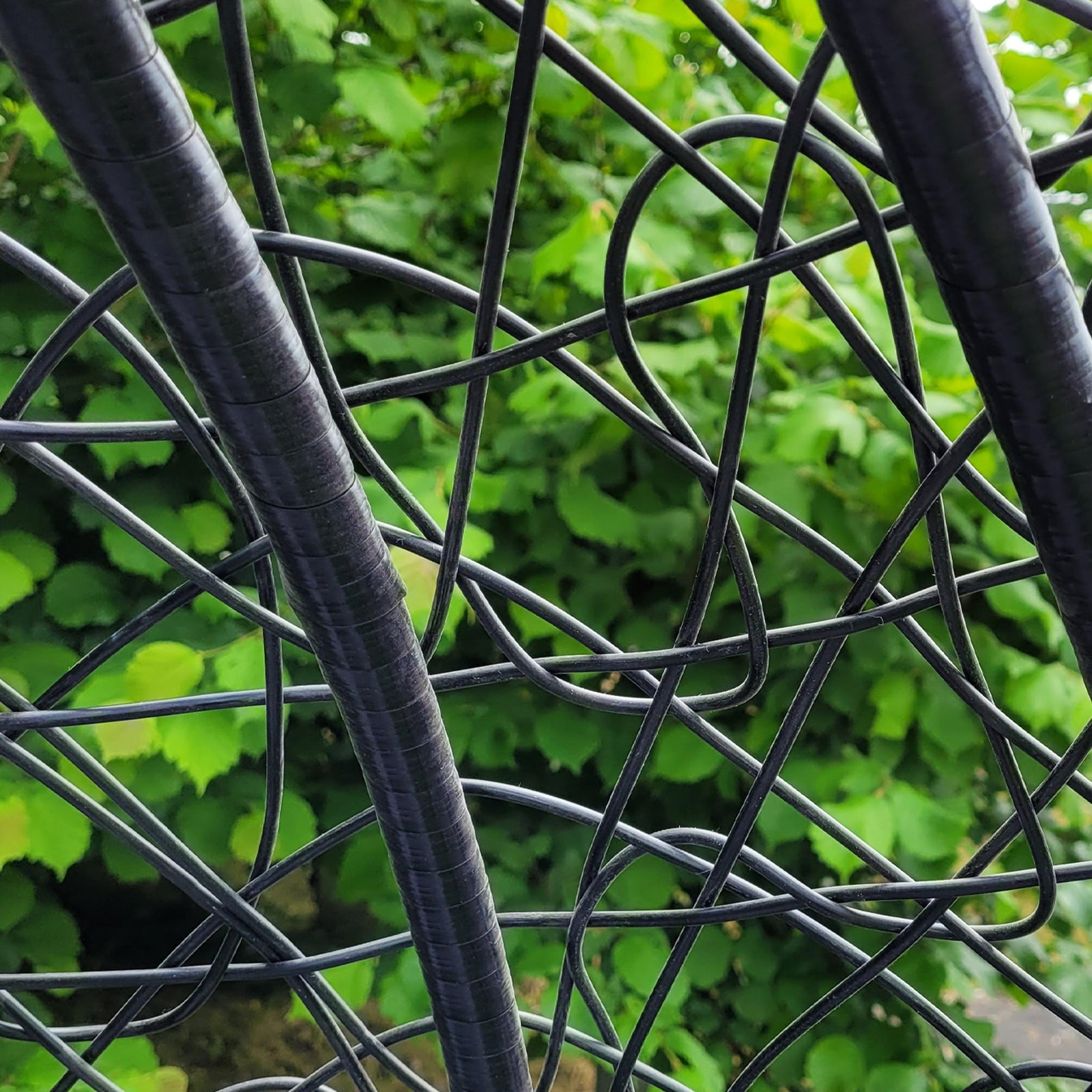 Q-Rax Sedia Sospesa Uovo Giardino Vimini Nero 150 Kg