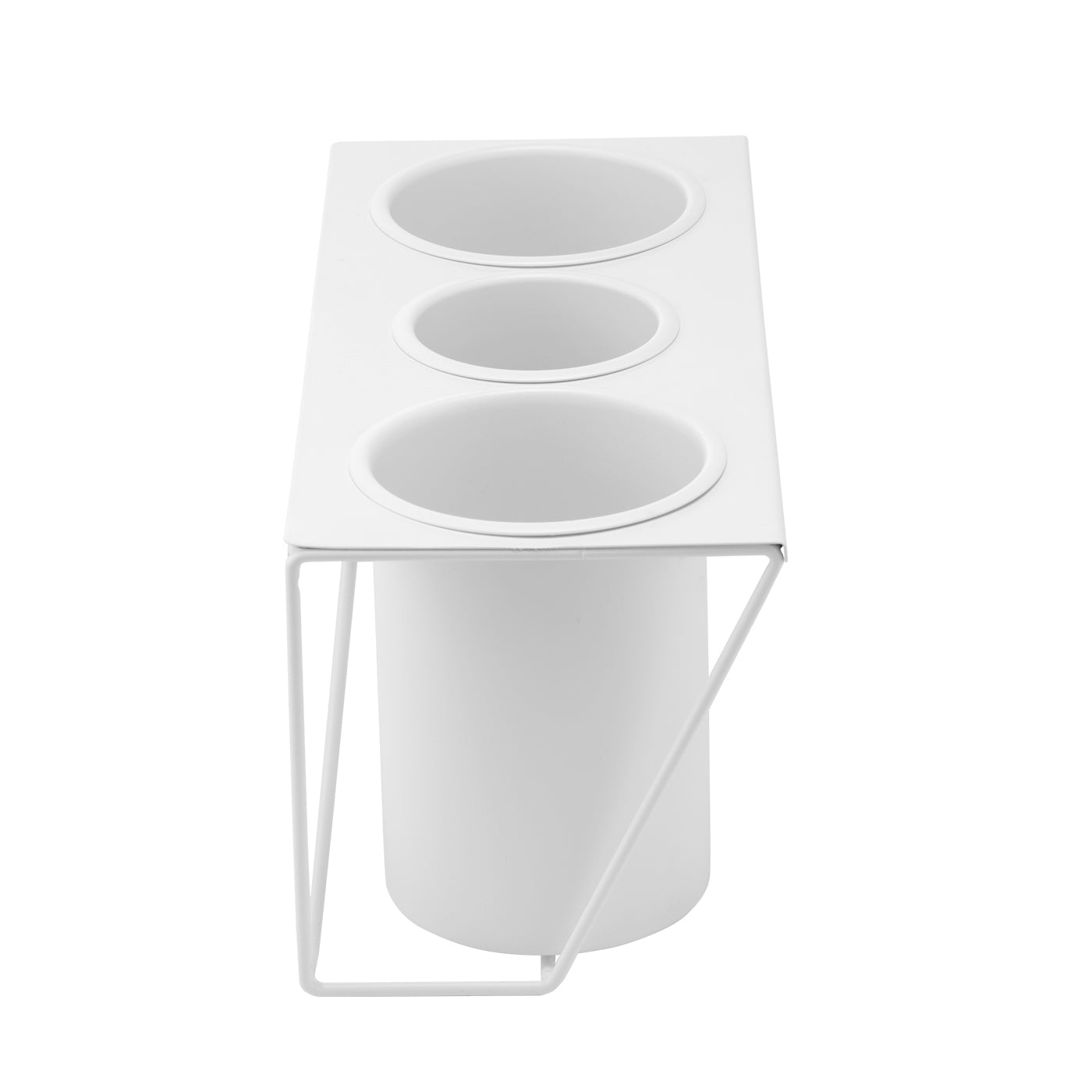 Jackcube Design Bathroom Porta Phon Parete Bianco Acciaio 32 cm