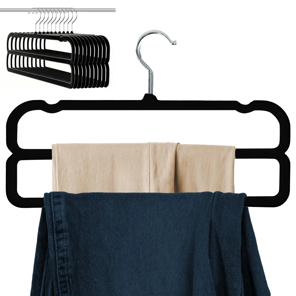 HGYZE Grucce Velluto 2 Livelli 10 Pezzi Nero Antiscivolo