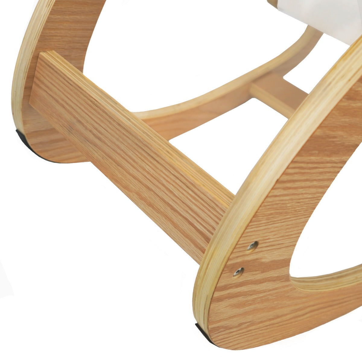 Q-Rax Sedia ergonomica inginocchiata legno lino 100kg
