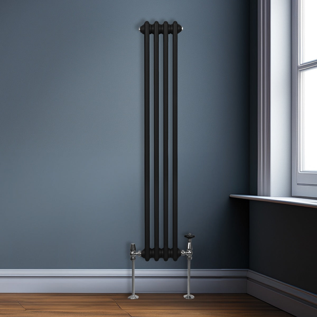 Q-Rax Radiatore Tradizionale 2 Colonne 1500x202 mm Nero