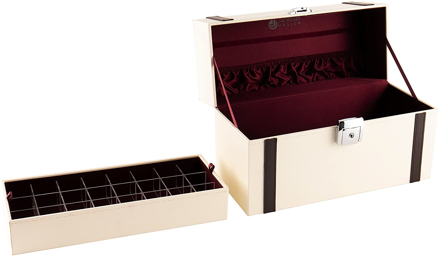 Jackcube Design Makeup & Jewelry Valigetta Smalti 48 Scomparti Avorio