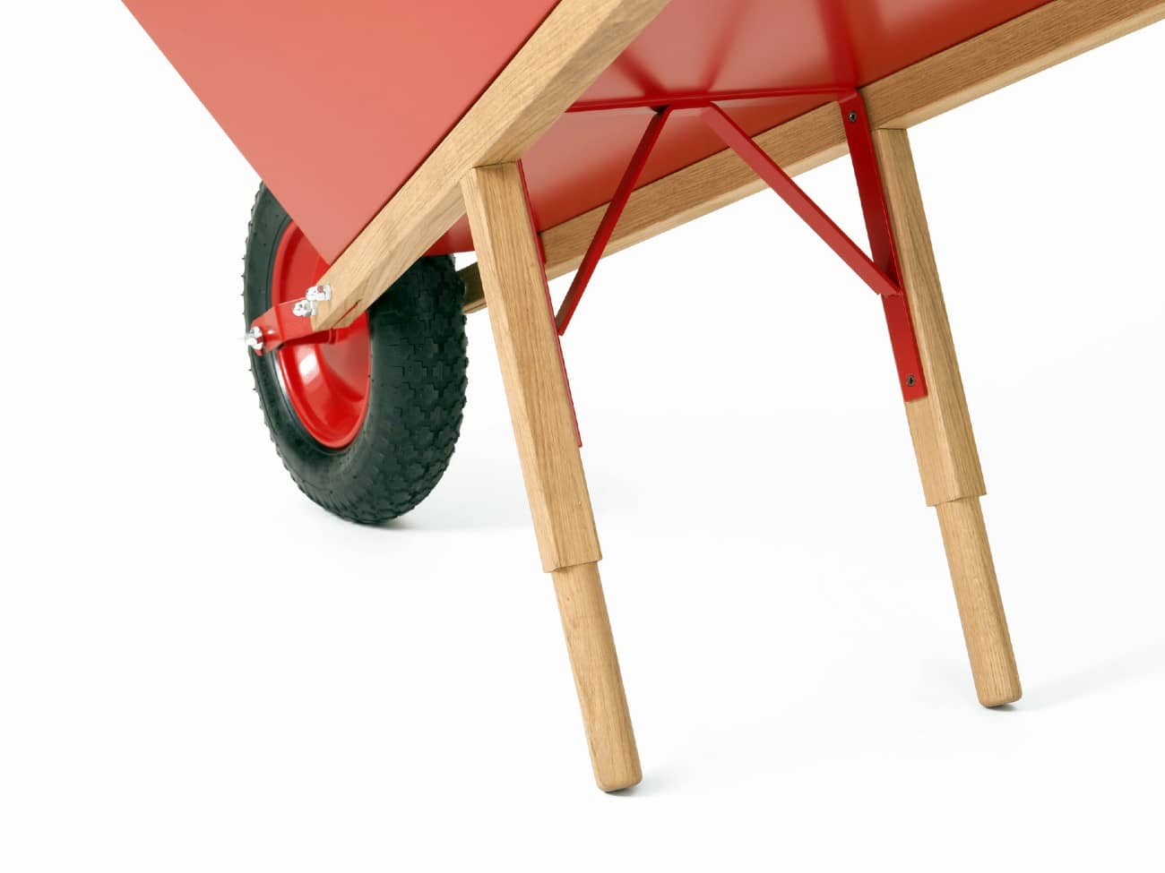 Officinanove Carry On Portavasi Carriola Alluminio Legno