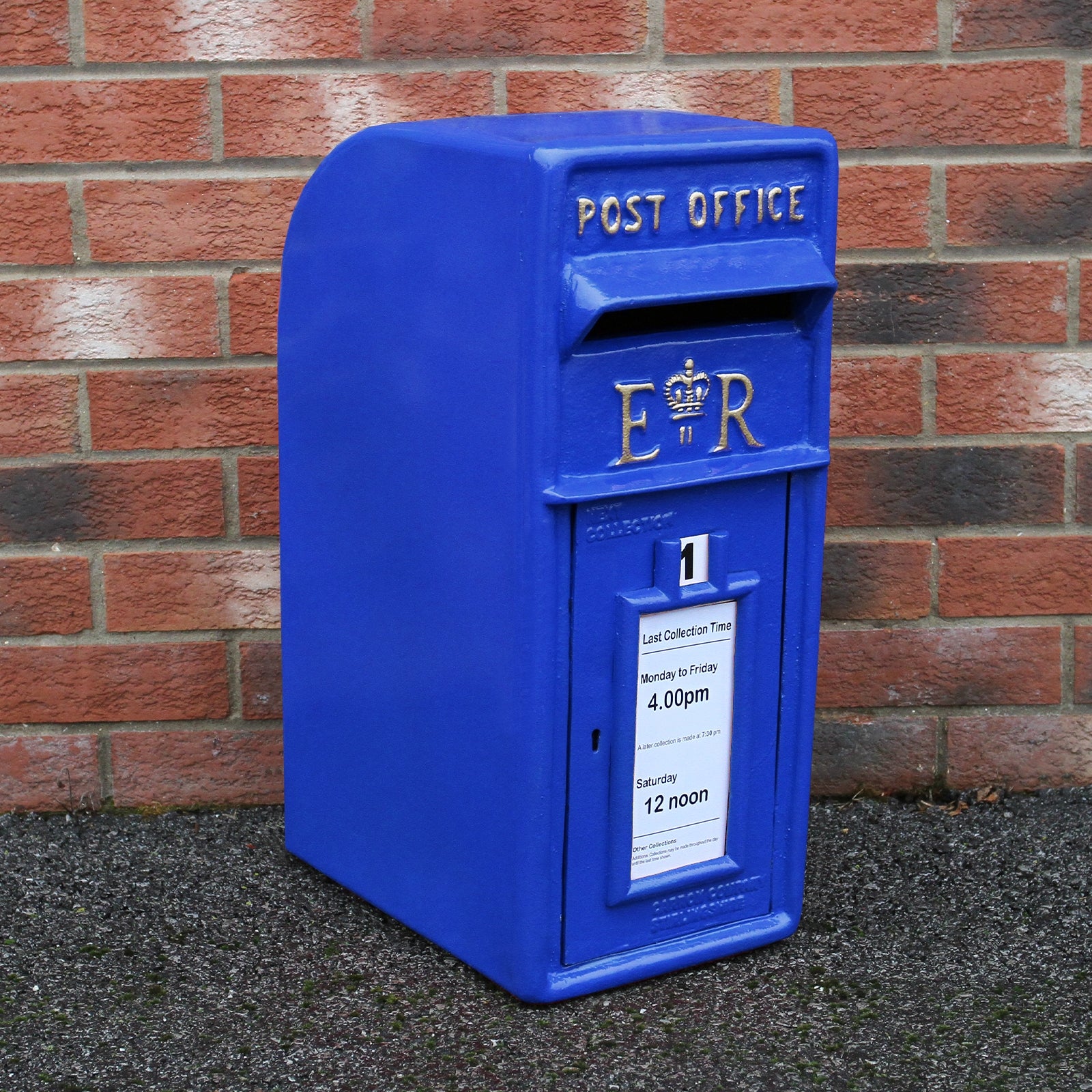 Q-Rax Accessori per la casa Britannica cassetta postale blu ghisa
