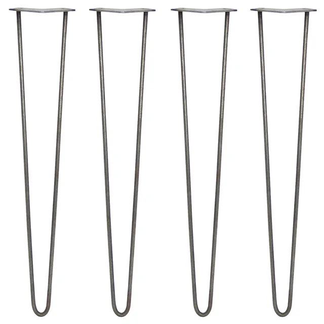 Q-Rax Gambe Per Tavoli Forcina 71cm 10mm Acciaio Naturale 4pz