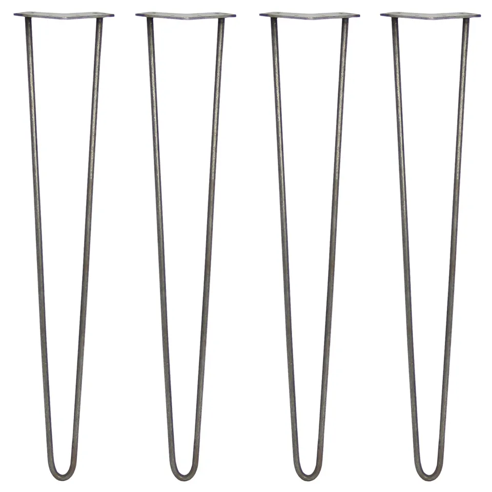 Q-Rax Gambe Per Tavoli Forcina 71cm 10mm Acciaio Naturale 4pz