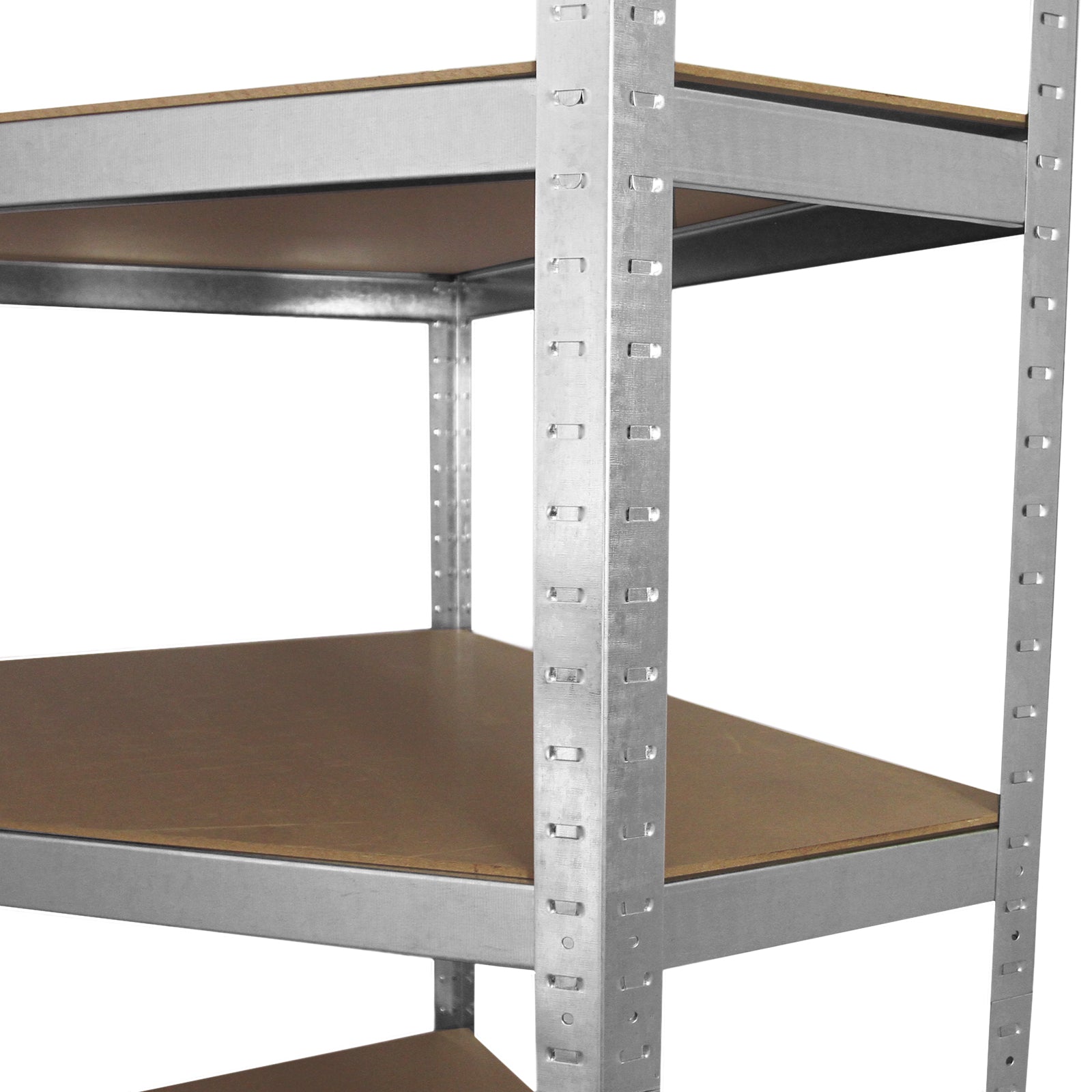 Q-Rax Galwix Scaffale Angolo 90cm Grigio 5 Ripiani Acciaio