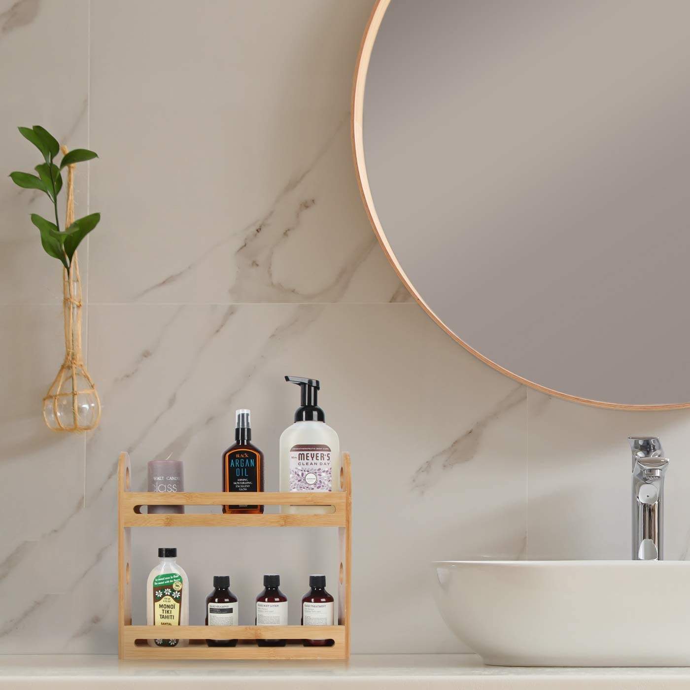 Jackcube Design Kitchen Portaspezie Bambù 2 Ripiani per Barattoli