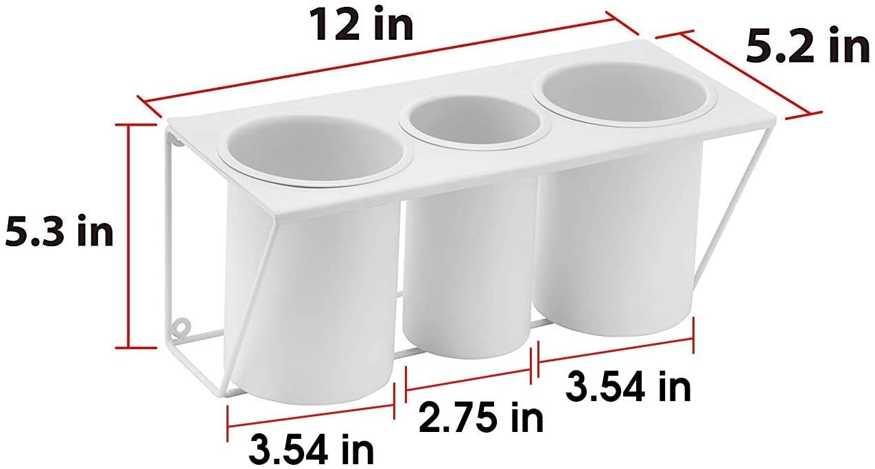 Jackcube Design Bathroom Porta Phon Parete Bianco Acciaio 32 cm