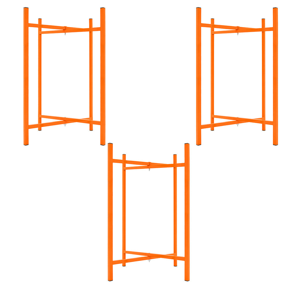 Q-Rax Cavalletti Porta Malta 750 mm Acciaio Pieghevole x3 Arancione