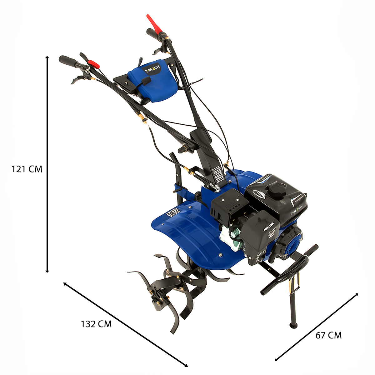 Q-Rax Motozappa a Benzina 7,5HP 212cc 4 Tempi 100 cm