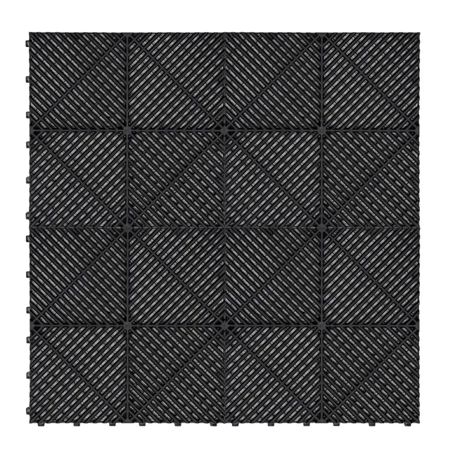 Q-Rax Piastrelle Ventilate Pavimento garage 120 nere 19,2 mq antiscivolo