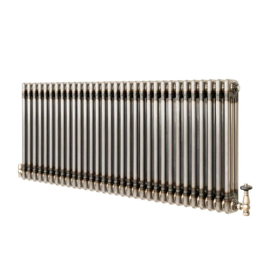 Q-Rax Radiatore 3 Colonne 600x1460 mm Metallo Grezzo Valvole