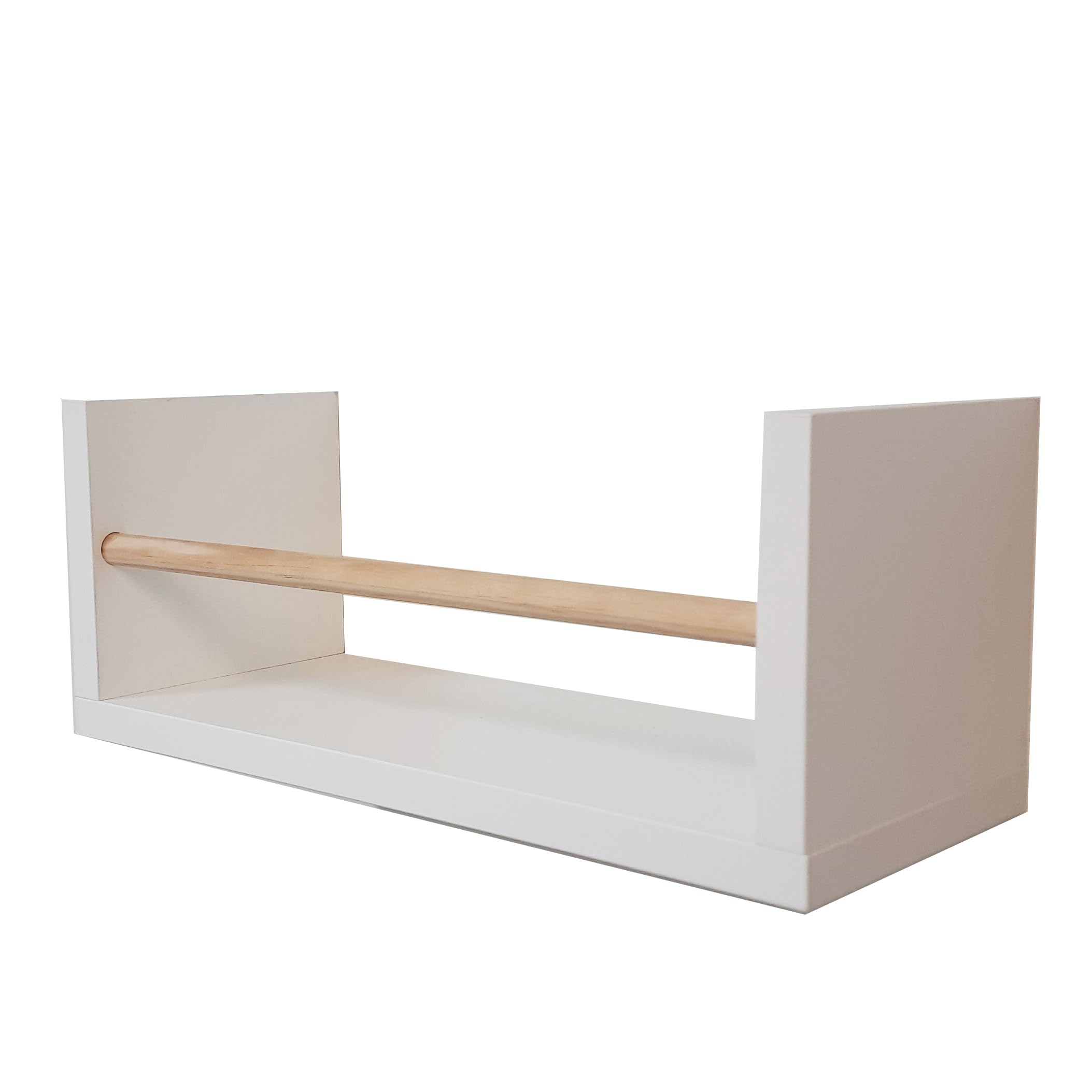Henor Mensole 40x16x16 cm Mensola parete Bianco Pino con barra