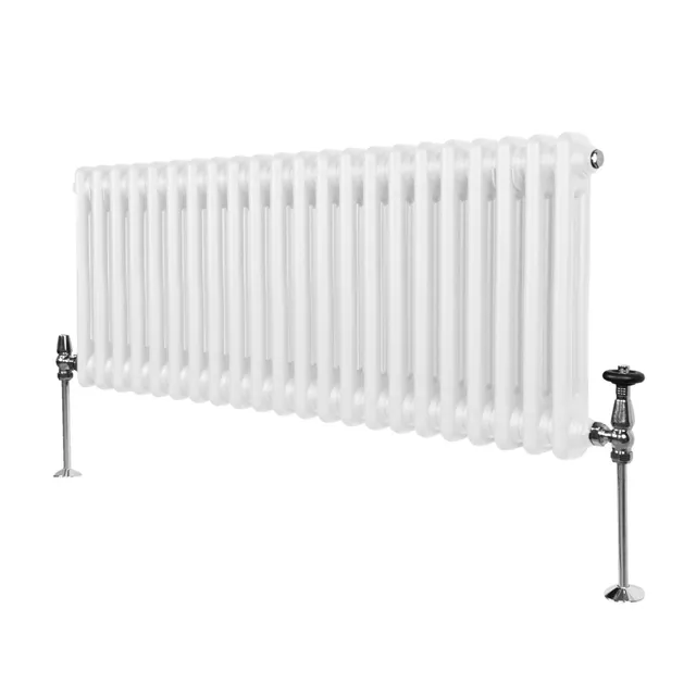 Q-Rax Radiatori Tradizionali 2 Colonne Termosifone Bianco 300x1012mm
