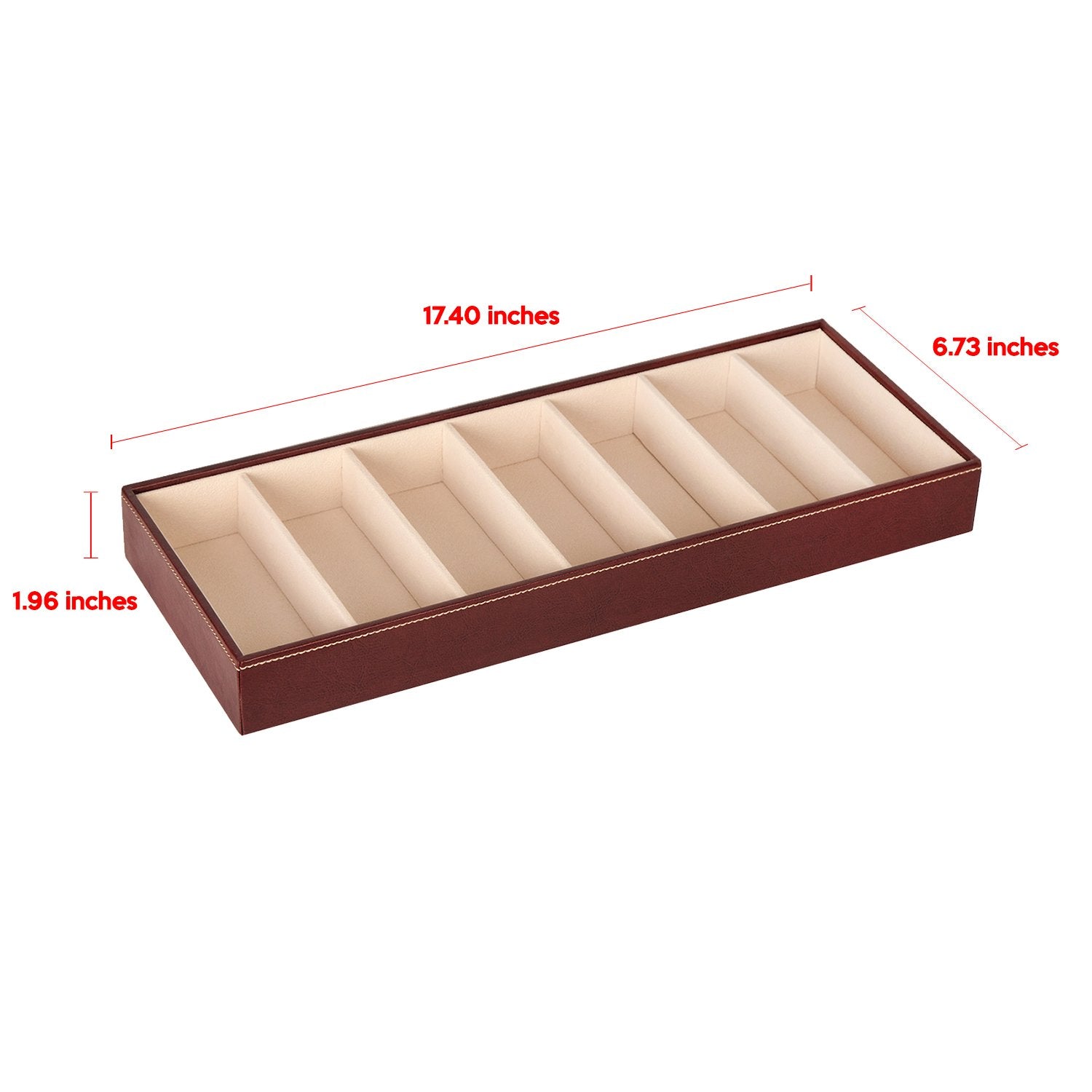 Jackcube Design portaocchiali 7 scomparti pelle marrone