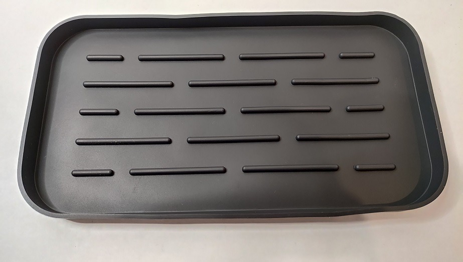 HGYZE Porta Spugna e Scolapiatti Tappetino Silicone Nero 25,5x14