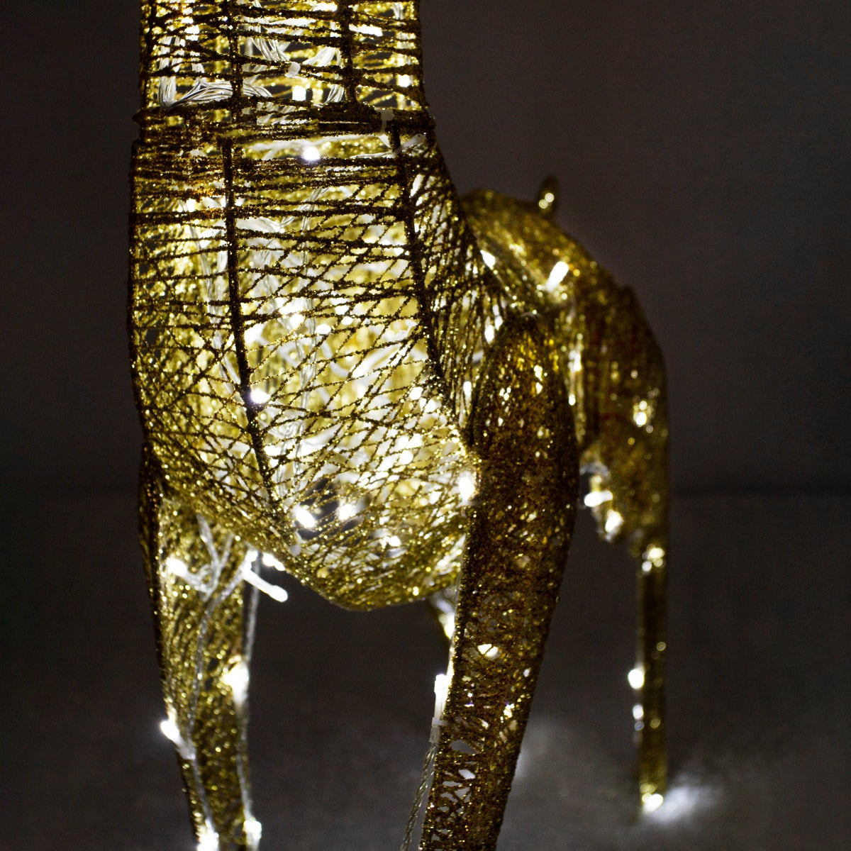 Q-Rax Renna Natale Luminosa Maschio Oro 120 cm 200 LED