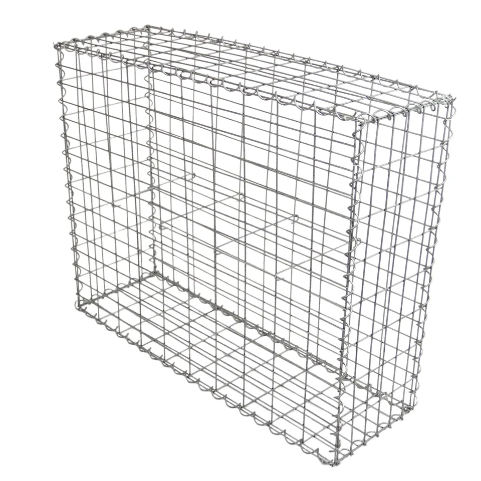 Q-Rax Deposito all'Aperto Gabbioni 100x80x30 cm 4 Pezzi Acciaio