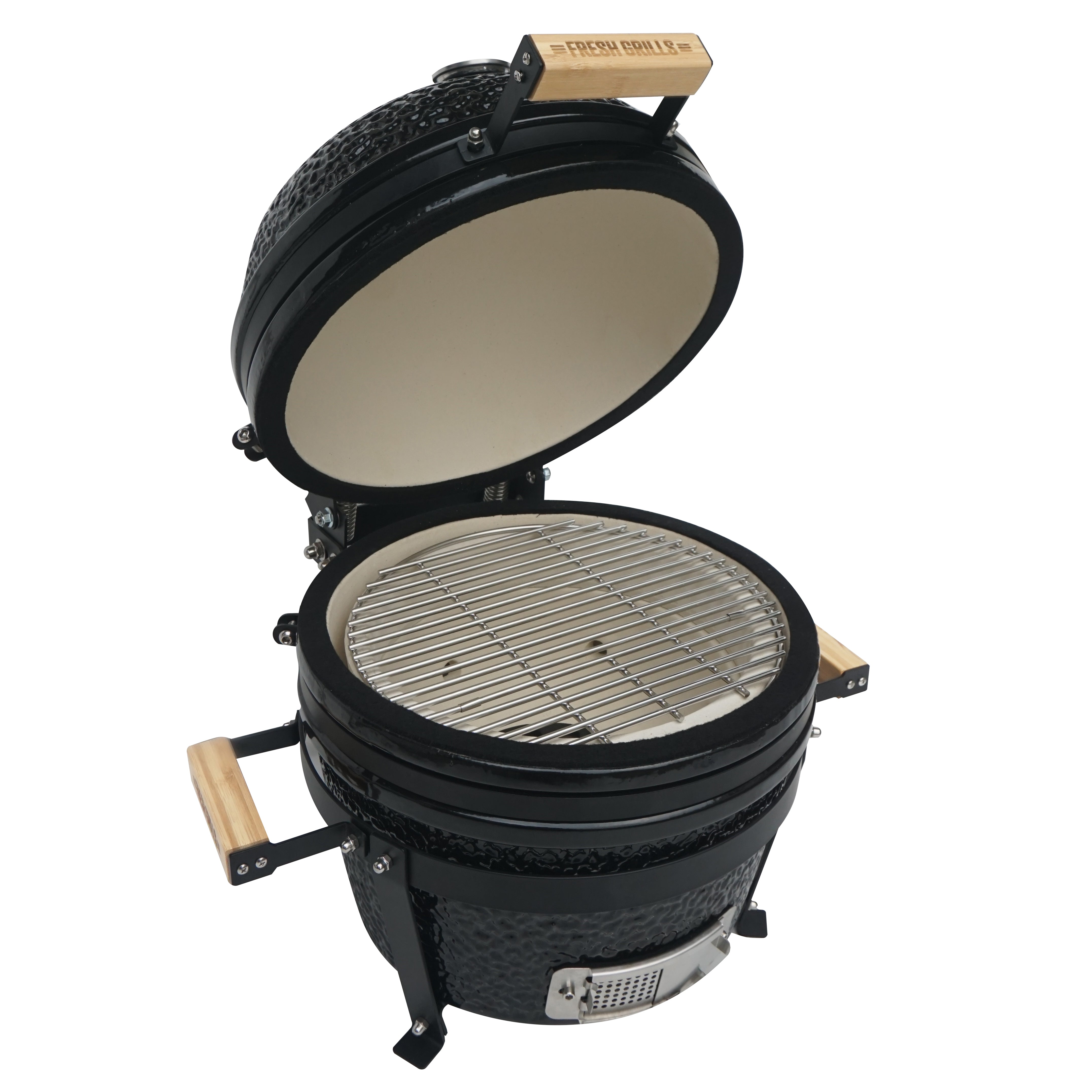 Q-Rax Kamado 16" Barbecue in Ceramica 40,6 cm Nero
