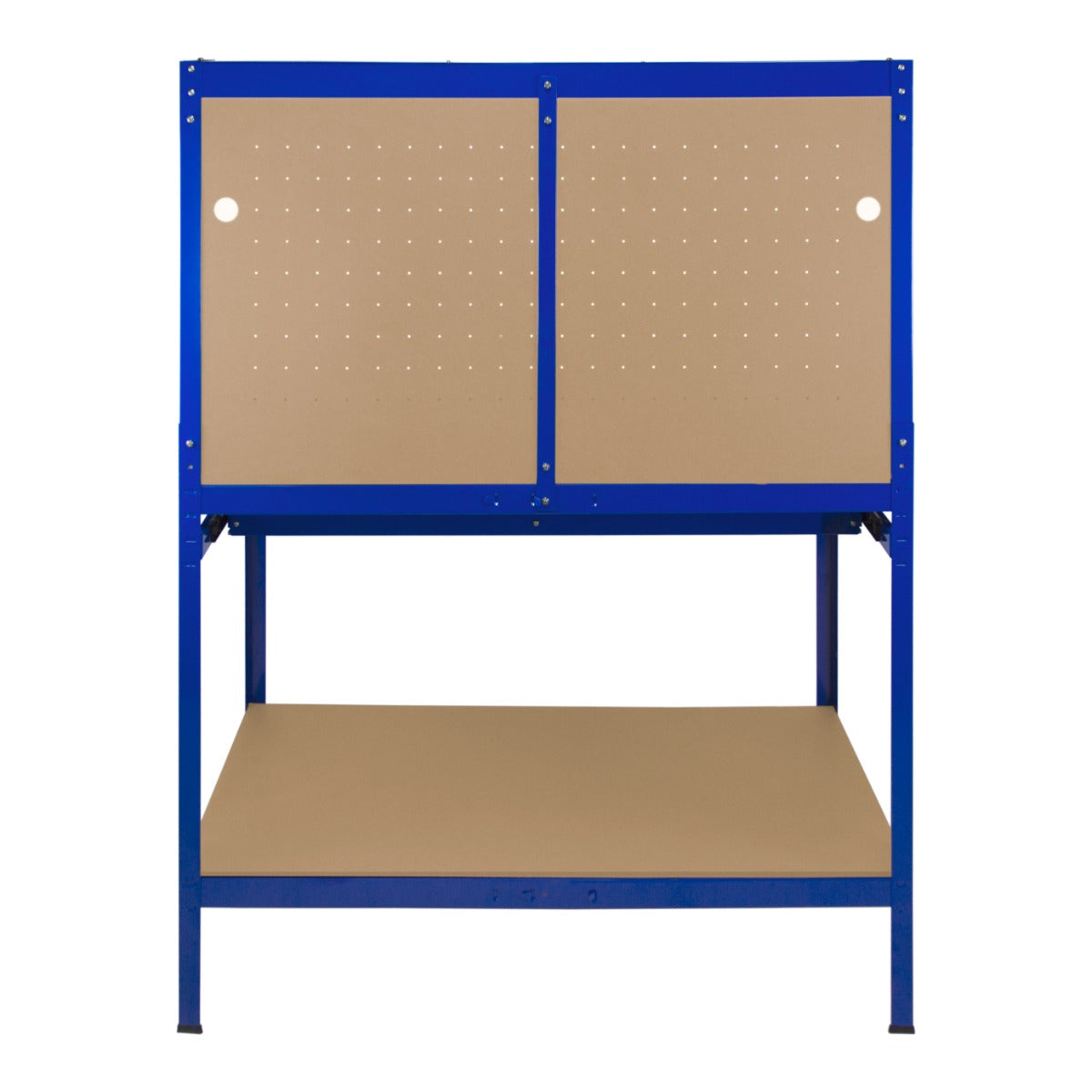 Q-Rax Banchi da Lavoro 120cm banco blu con luce cassetto bacheca