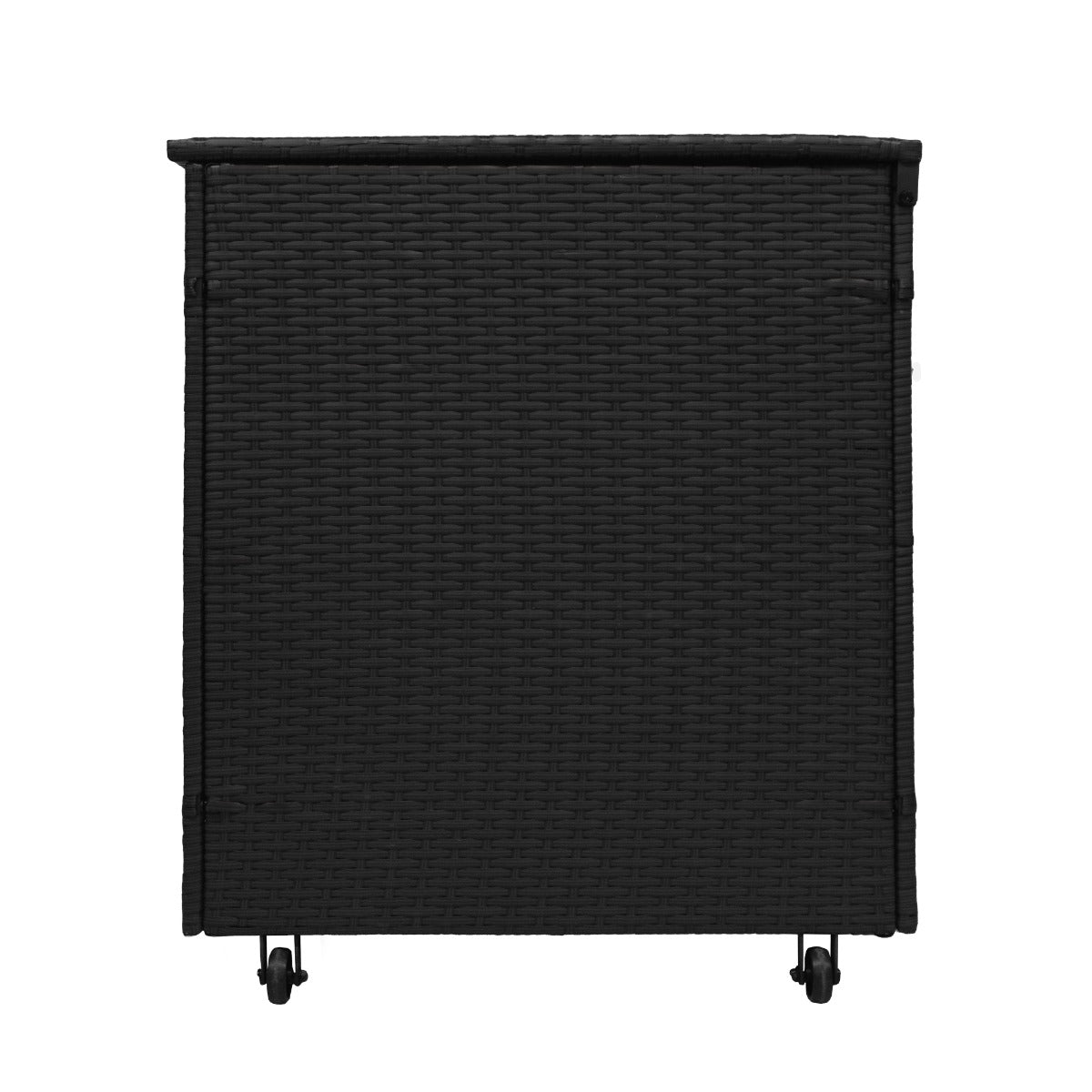 Q-Rax Set Angolare Rattan Nero 9 Posti con Box 582 L