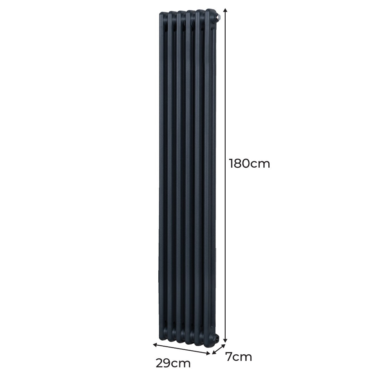 Q-Rax Radiatore Verticale 2 Colonne 1800x292mm Antracite