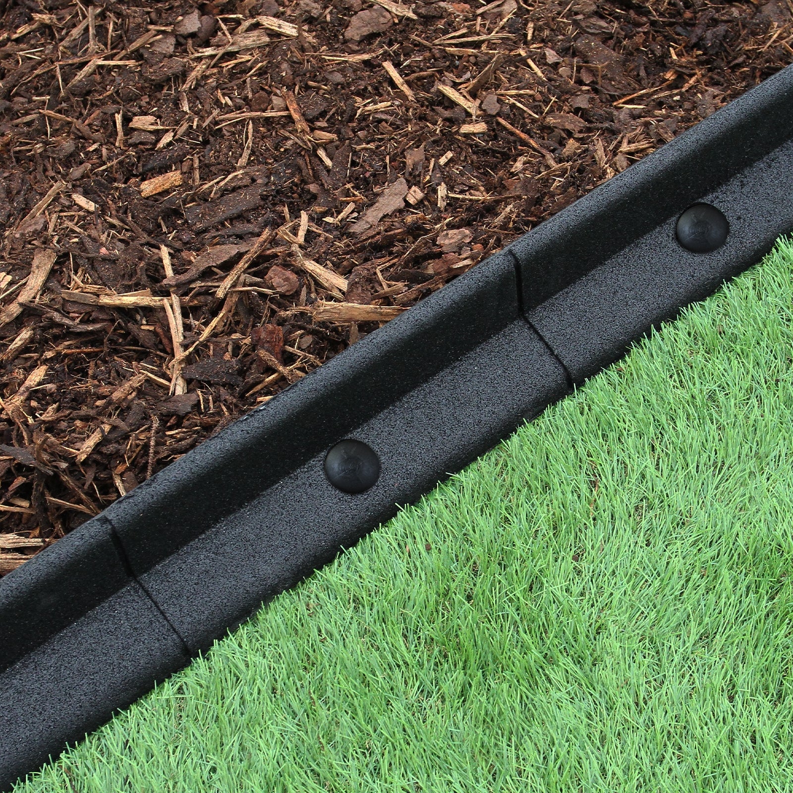 Q-Rax Bordatura Giardino Flessibile Nera 1,2m 4 Pezzi