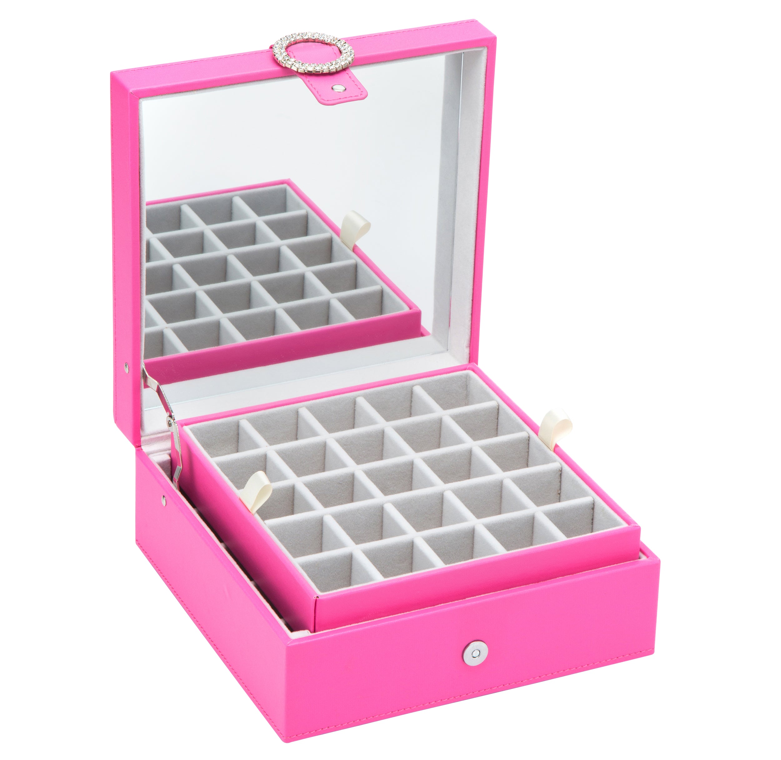 Jackcube Makeup & Jewelry Scatola Orecchini Rosa 50 Scomparti