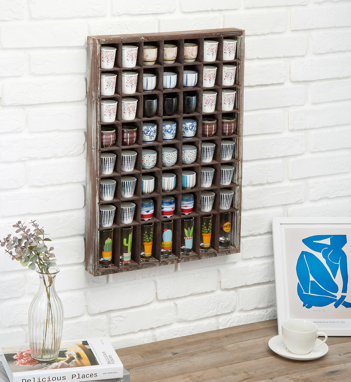 Jackcube Design Display Vetrina Bicchierini Legno 56 Scomparti