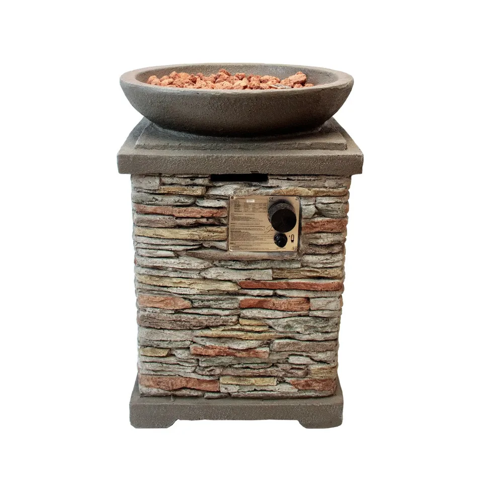 Q-Rax Braciere Gas Pietra 46 cm 12 kW con Rocce